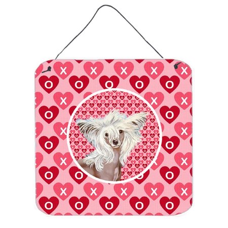 MICASA Chinese Crested Valentines Love And Hearts Aluminium Metal Wall Or Door Hanging Prints MI233902